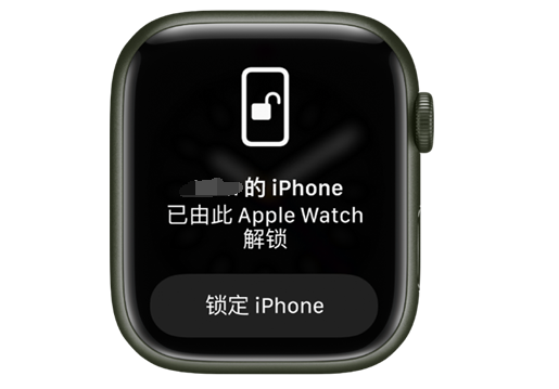 松江苹果手机维修分享用 AppleWatch 解锁配备面容 ID 的 iPhone方法 